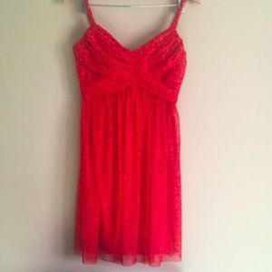 🔥London Times Red Roses Tulle Dress